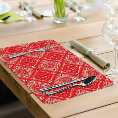 CounterArt BBQ Life 4 Pack Reversible Easy Care Flexible Placemats Made in the USA
