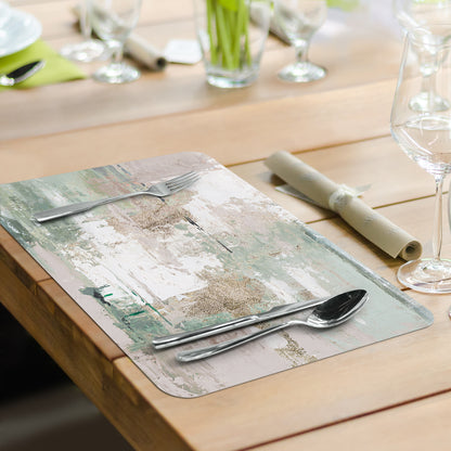 CounterArt Pastel Palms 4 Pack Reversible Easy Care Flexible Placemats Made in the USA