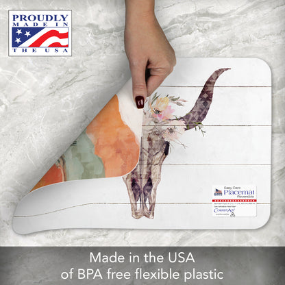 CounterArt Southwest Basin 4 Pack Reversible Easy Care Flexible Placemats Made in the USA