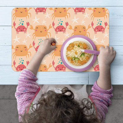 CounterArt Kids Ocean Discovery 4 Pack Reversible Easy Care Flexible Placemats Made in the USA