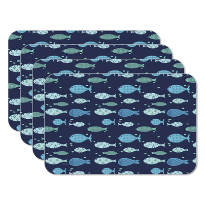Better at the Lake 4 Pack Reversible Easy Care Flexible Placemats Made in the USA