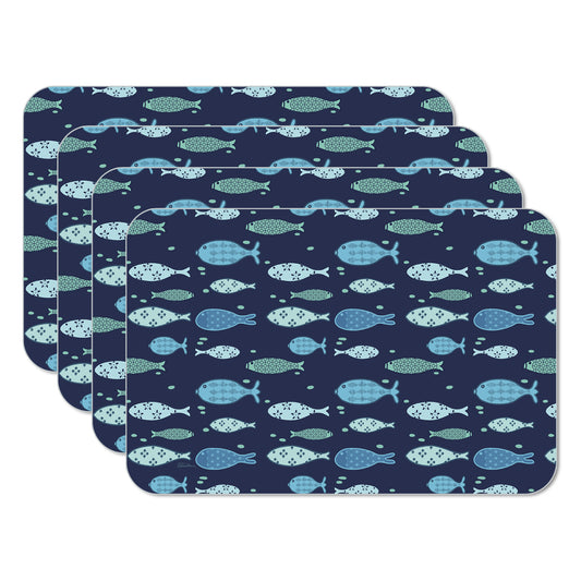 Better at the Lake 4 Pack Reversible Easy Care Flexible Placemats Made in the USA