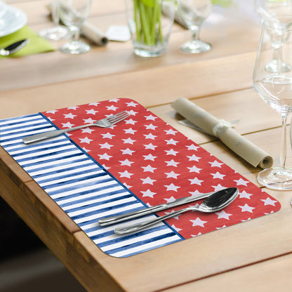 CounterArt Americana Style 4 Pack Reversible Easy Care Placemats Made in the USA