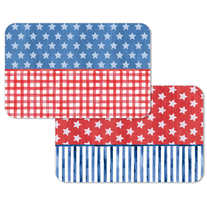 CounterArt Americana Style 4 Pack Reversible Easy Care Placemats Made in the USA
