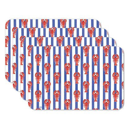 CounterArt Nautical Coast 4 Pack Reversible Easy Care Flexible Placemats Made in the USA