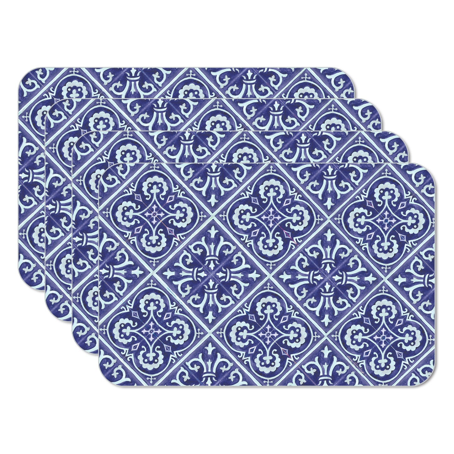 CounterArt Daffodil Retreat 4 Pack Reversible Easy Care Flexible Placemats Made in the USA