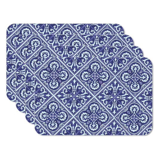 CounterArt Daffodil Retreat 4 Pack Reversible Easy Care Flexible Placemats Made in the USA