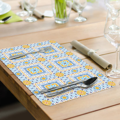 CounterArt Fresh Tile 4 Pack Reversible Easy Care Flexible Placemats Made in the USA