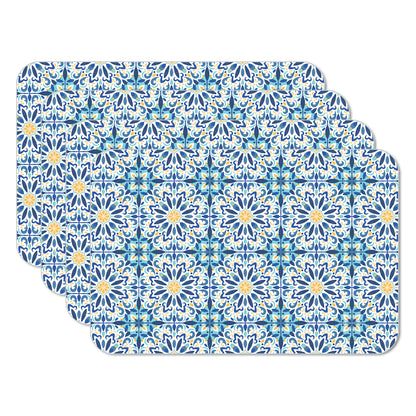 CounterArt Fresh Tile 4 Pack Reversible Easy Care Flexible Placemats Made in the USA