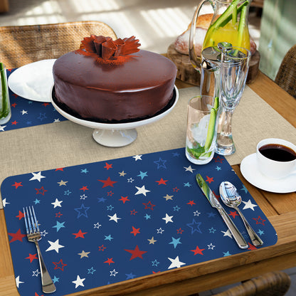 CounterArt Star Spangled 4 Pack Reversible Easy Care Placemats Made in the USA