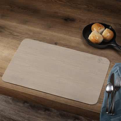 CounterArt Transparent 4 Pack Transparent Easy Care Flexible Plastic Placemats Made in The USA BPA Free, Easily Wipes Clean