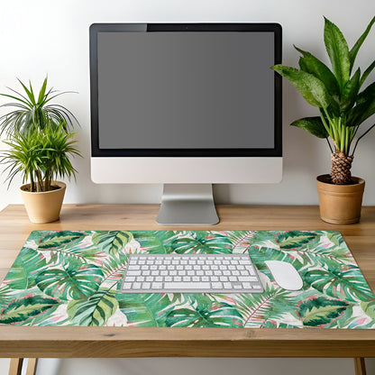 CounterArt Jungle Large Waterproof Desk Protector 32” x 16” Made in The USA Desk Mat Office Mat Large Mouse Pad