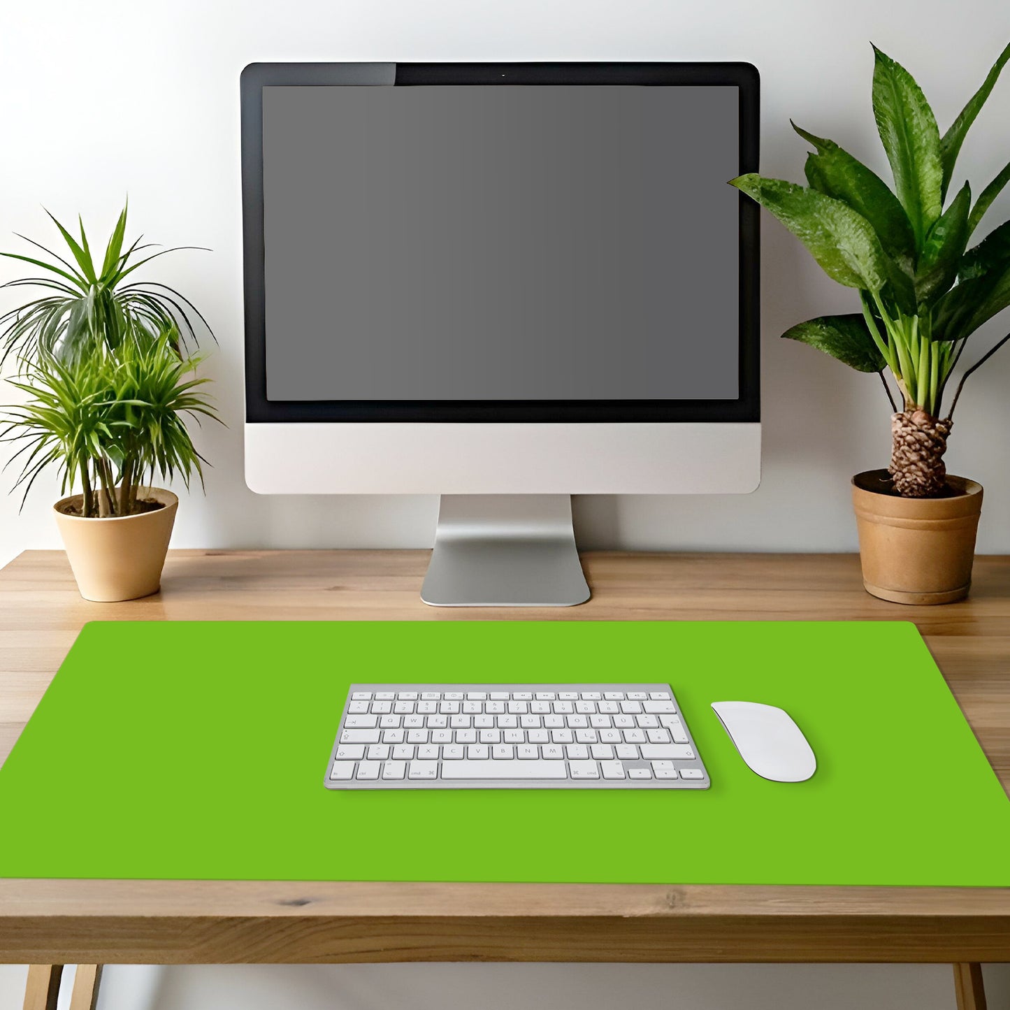 CounterArt Large Waterproof Desk Protector-Lime Green 32” x 16” Made in The USA Desk Mat Office Mat Large Mouse Pad