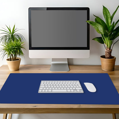CounterArt Large Waterproof Desk Protector-Blue 32” x 16” Made in The USA Desk Mat Office Mat Large Mouse Pad