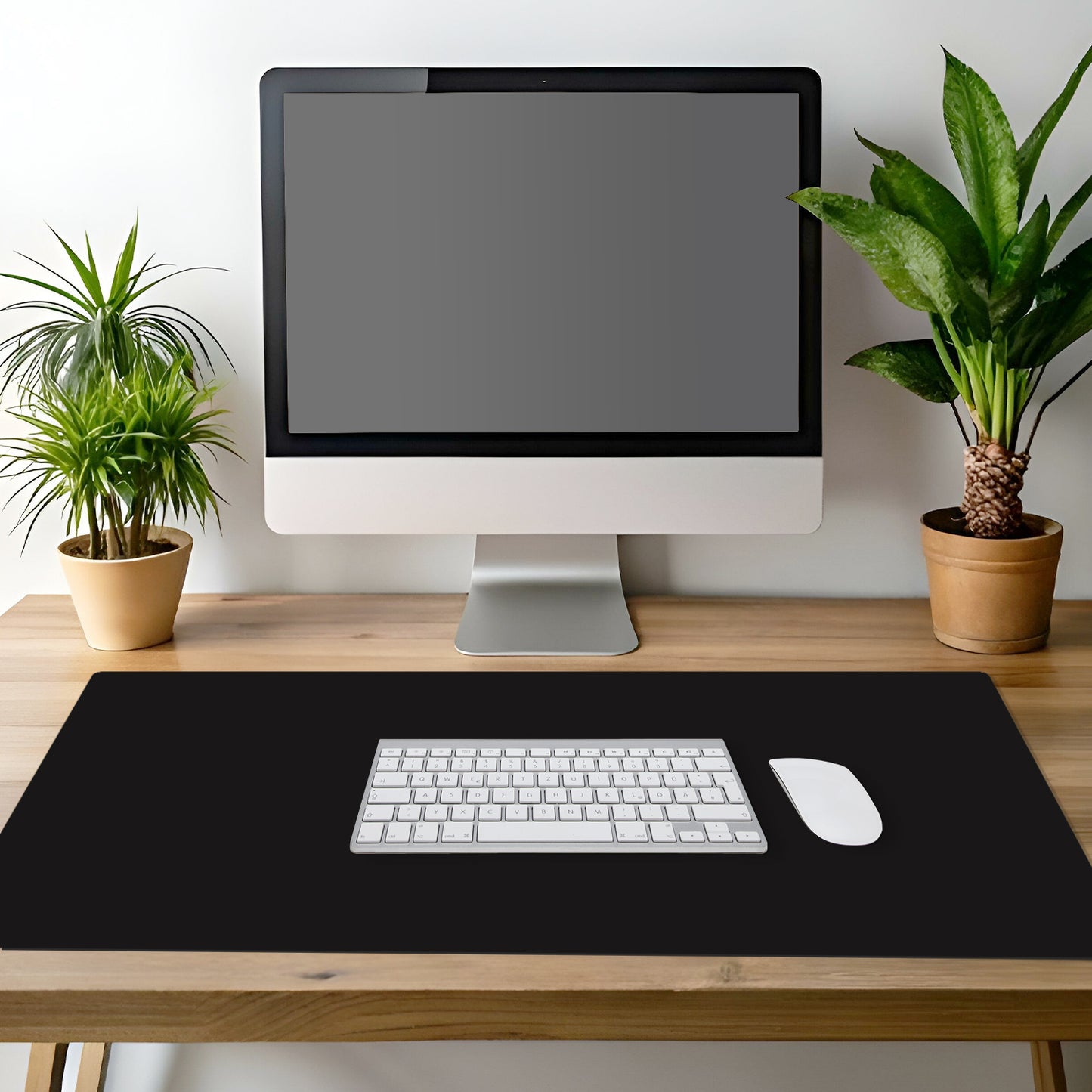 CounterArt Large Waterproof Desk Protector-Black 32” x 16” Made in The USA Desk Mat Office Mat Large Mouse Pad