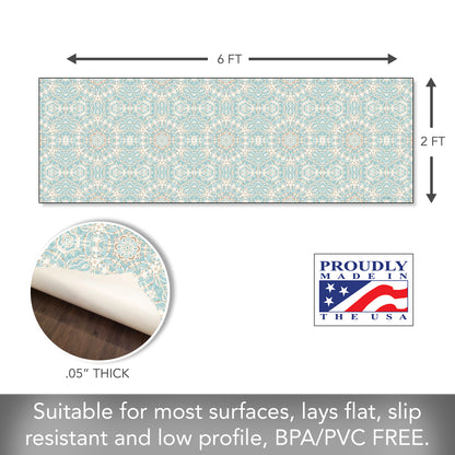 Highland Home Elegance Deco-Floormat, Decorative Mat, Designer Rug, Waterproof, Low Profile, Eco-Friendly Non Slip, Made in The USA