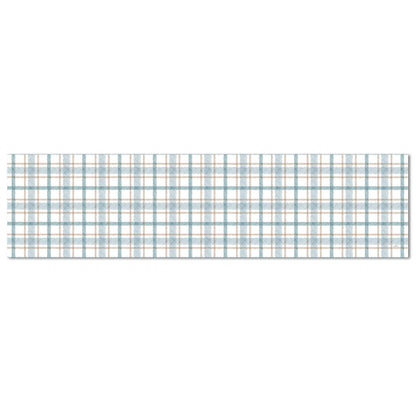 Highland Home Ticking Plaid Deco-Floormat, Decorative Mat, Designer Rug, Waterproof, Low Profile, Eco-Friendly Non Slip, Made in The USA