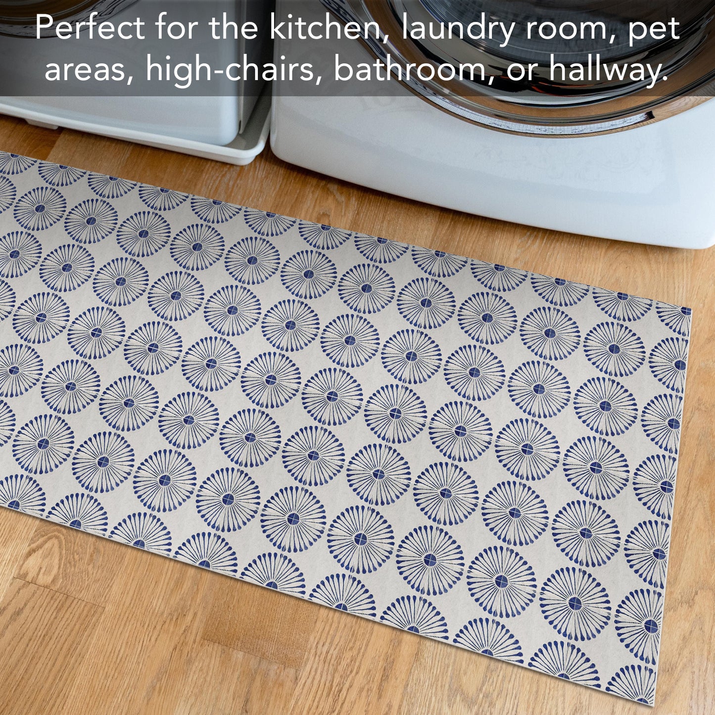 Highland Home Sun Tiles Deco-Floormat, Decorative Mat, Designer Rug, Waterproof, Low Profile, Eco-Friendly Non Slip, Made in The USA
