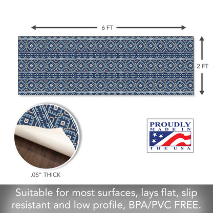 Highland Home Lakeside Deco-Floormat, Decorative Mat, Designer Rug, Waterproof, Low Profile, Eco-Friendly Non Slip, Made in The USA