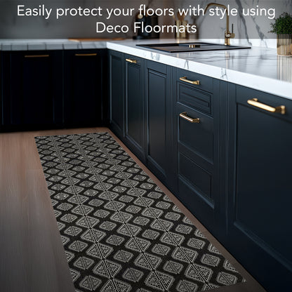Highland Home Tribal Zen Deco-Floormat, Decorative Mat, Designer Rug, Waterproof, Low Profile, Eco-Friendly Non Slip, Made in The USA