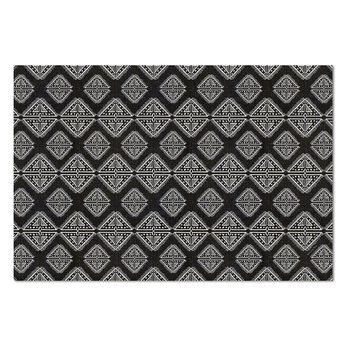 Highland Home Tribal Zen Deco-Floormat, Decorative Mat, Designer Rug, Waterproof, Low Profile, Eco-Friendly Non Slip, Made in The USA
