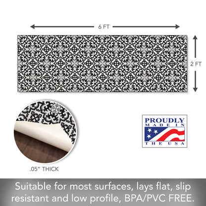 Highland Home Farm Chic Design Deco-Floormat, Decorative Mat, Designer Rug, Waterproof, Low Profile, Eco-Friendly Non Slip, Made in The USA