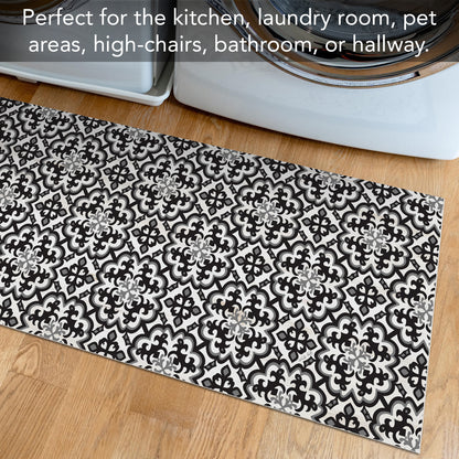 Highland Home Farm Chic Design Deco-Floormat, Decorative Mat, Designer Rug, Waterproof, Low Profile, Eco-Friendly Non Slip, Made in The USA