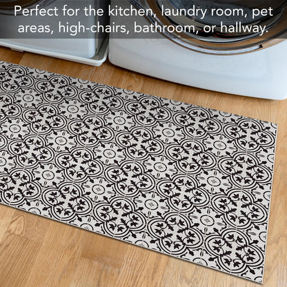 Highland Home Backsplash Tile Design Deco-Floormat, Decorative Mat, Designer Rug, Waterproof, Low Profile, Eco-Friendly Non Slip, Made in The USA