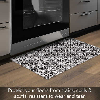 Highland Home Backsplash Tile Design Deco-Floormat, Decorative Mat, Designer Rug, Waterproof, Low Profile, Eco-Friendly Non Slip, Made in The USA