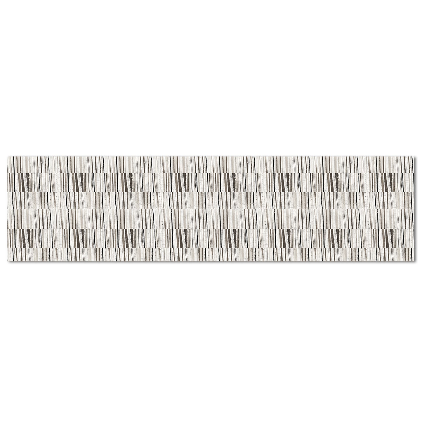 Highland Home Neutral Stripes Deco-Floormat, Decorative Mat, Designer Rug, Waterproof, Low Profile, Eco-Friendly Non Slip, Made in The USA
