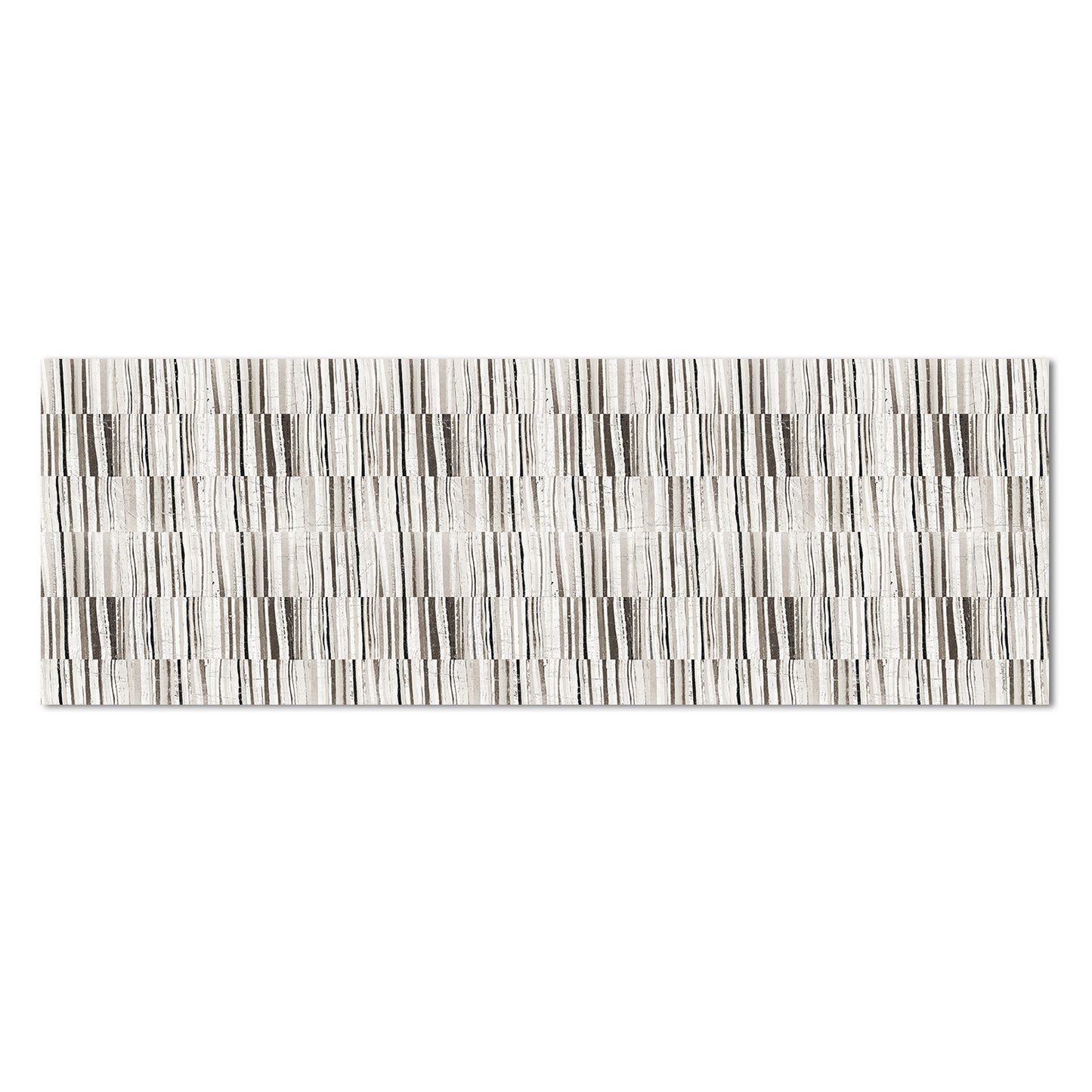 Highland Home Neutral Stripes Deco-Floormat, Decorative Mat, Designer Rug, Waterproof, Low Profile, Eco-Friendly Non Slip, Made in The USA