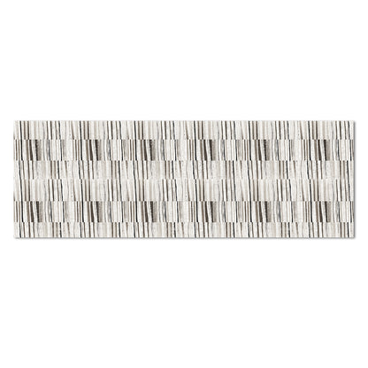Highland Home Neutral Stripes Deco-Floormat, Decorative Mat, Designer Rug, Waterproof, Low Profile, Eco-Friendly Non Slip, Made in The USA
