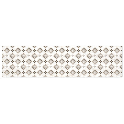 Highland Home Neutral Tiles Design Deco-Floormat, Decorative Mat, Designer Rug, Waterproof, Low Profile, Eco-Friendly Non Slip, Made in The USA