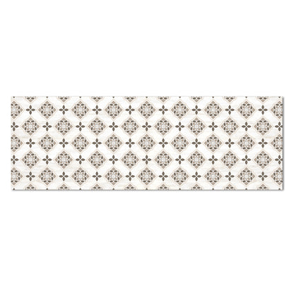 Highland Home Neutral Tiles Design Deco-Floormat, Decorative Mat, Designer Rug, Waterproof, Low Profile, Eco-Friendly Non Slip, Made in The USA