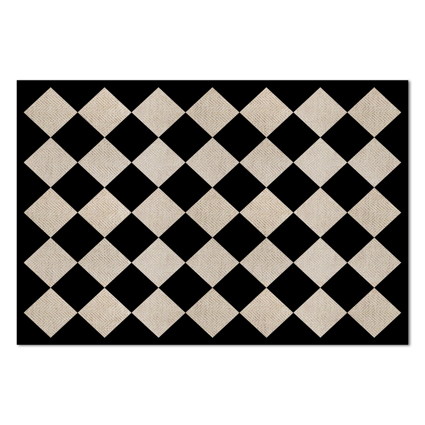 Highland Home Diamonds Deco-Floormat, Decorative Mat, Designer Rug, Waterproof, Low Profile, Eco-Friendly Non Slip, Made in The USA