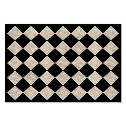 Highland Home Diamonds Deco-Floormat, Decorative Mat, Designer Rug, Waterproof, Low Profile, Eco-Friendly Non Slip, Made in The USA
