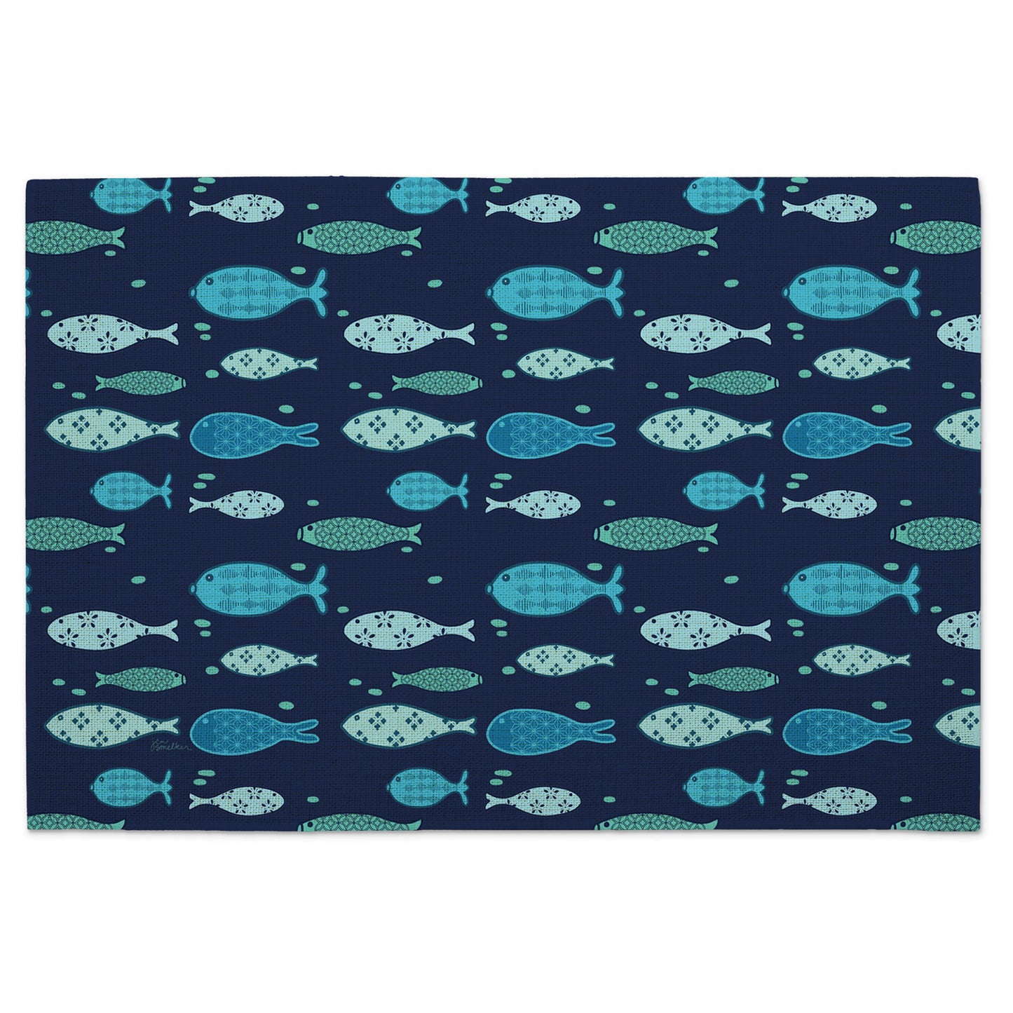 Lake Living 4 Pack Poly-Cotton Blend Fabric Placemats 18" x 12" Manufactured in The USA (Copy)