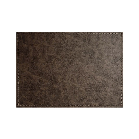 Luxurious Vegan Leather Mocha Colored Placemats 4 Pack Look and Feel of Genuine Leather Infused with Copper