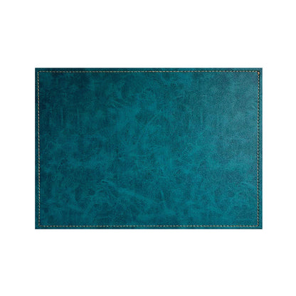 Luxurious Turquoise Vegan Leather Placemats 4 Pack Look and Feel of Genuine Leather Infused with Copper