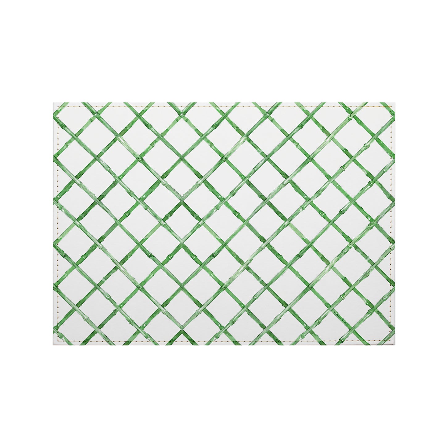 Trellis Luxurious Vegan Leather Placemat 4 Pack  Look and Feel of Genuine Leather Infused with Copper