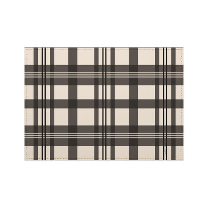 Lodge Look Luxurious Vegan Leather Placemats 4 Pack Look and Feel of Genuine Leather Infused with Copper