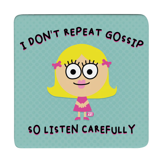 Thirstystone Gossip 12-Pack Cork Back Paper Bar Coasters Made in The USA Humourous Quotes Attractive Designs