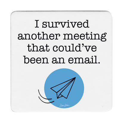 Thirstystone Email 12-Pack Cork Back Paper Bar Coasters Made in The USA Humourous Quotes Attractive Designs