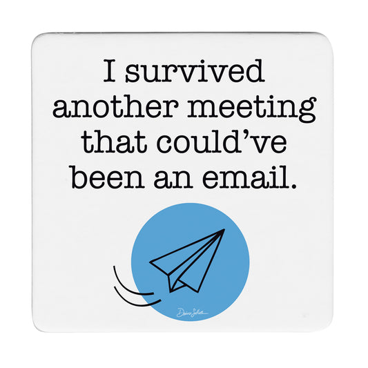 Thirstystone Email 12-Pack Cork Back Paper Bar Coasters Made in The USA Humourous Quotes Attractive Designs