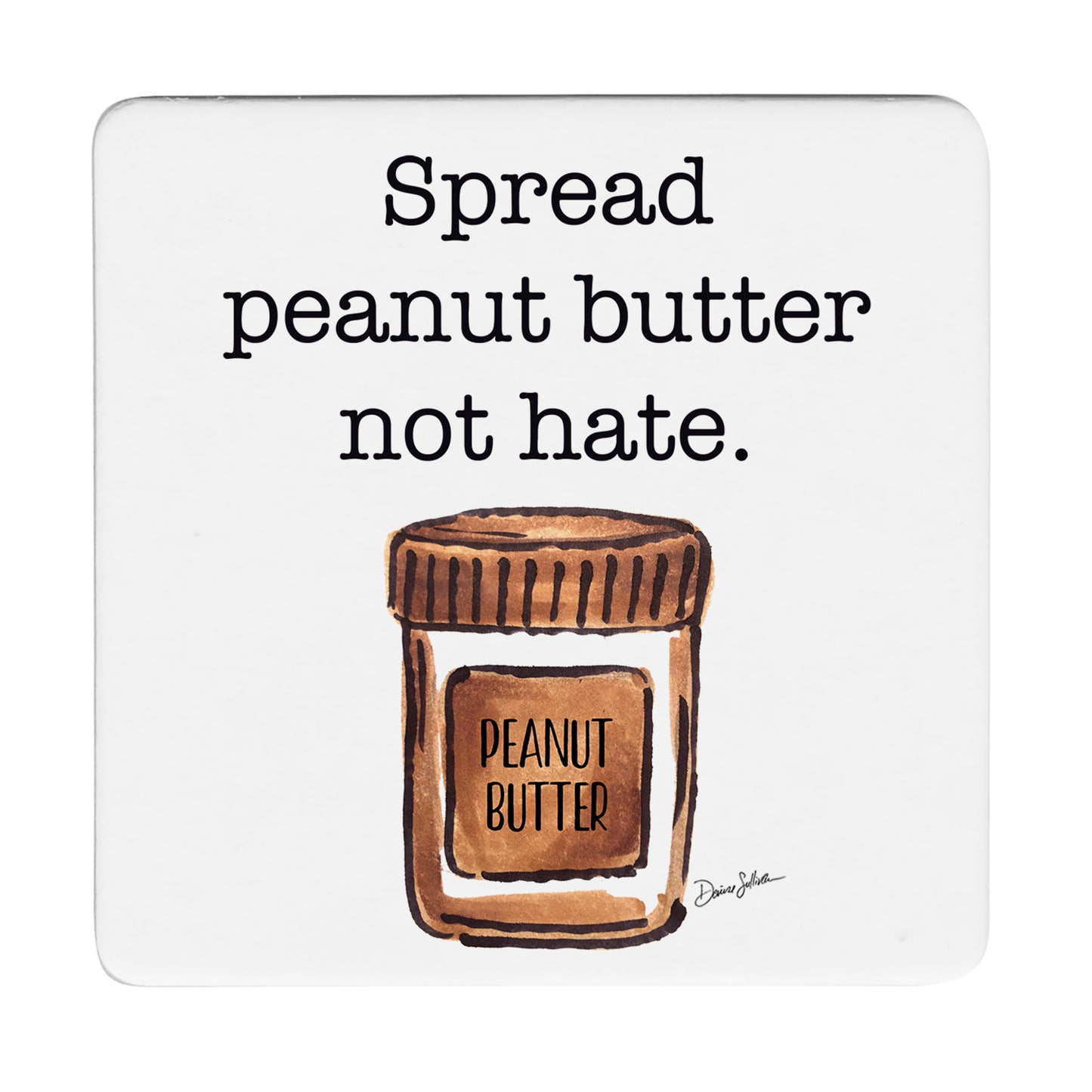 Thirstystone Peanut Butter 12-Pack Cork Back Paper Bar Coasters Made in The USA Humourous Quotes Attractive Designs