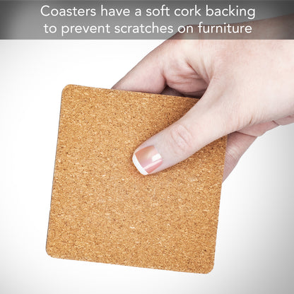 Thirstystone Bacon My Heart 12-Pack Cork Back Paper Bar Coasters Made in The USA Humourous Quotes Attractive Designs