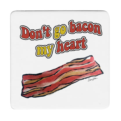 Thirstystone Bacon My Heart 12-Pack Cork Back Paper Bar Coasters Made in The USA Humourous Quotes Attractive Designs
