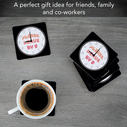 Thirstystone Leave by 12-Pack Cork Back Paper Bar Coasters Made in The USA Humourous Quotes Attractive Designs