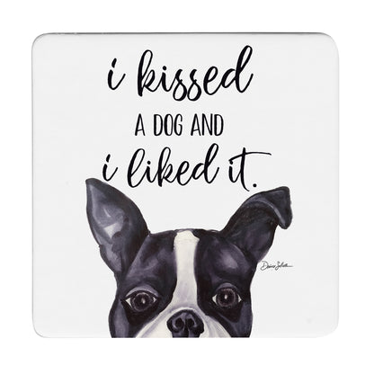 Thirstystone Kissed A Dog 12-Pack Cork Back Paper Bar Coasters Made in The USA Humourous Quotes Attractive Designs