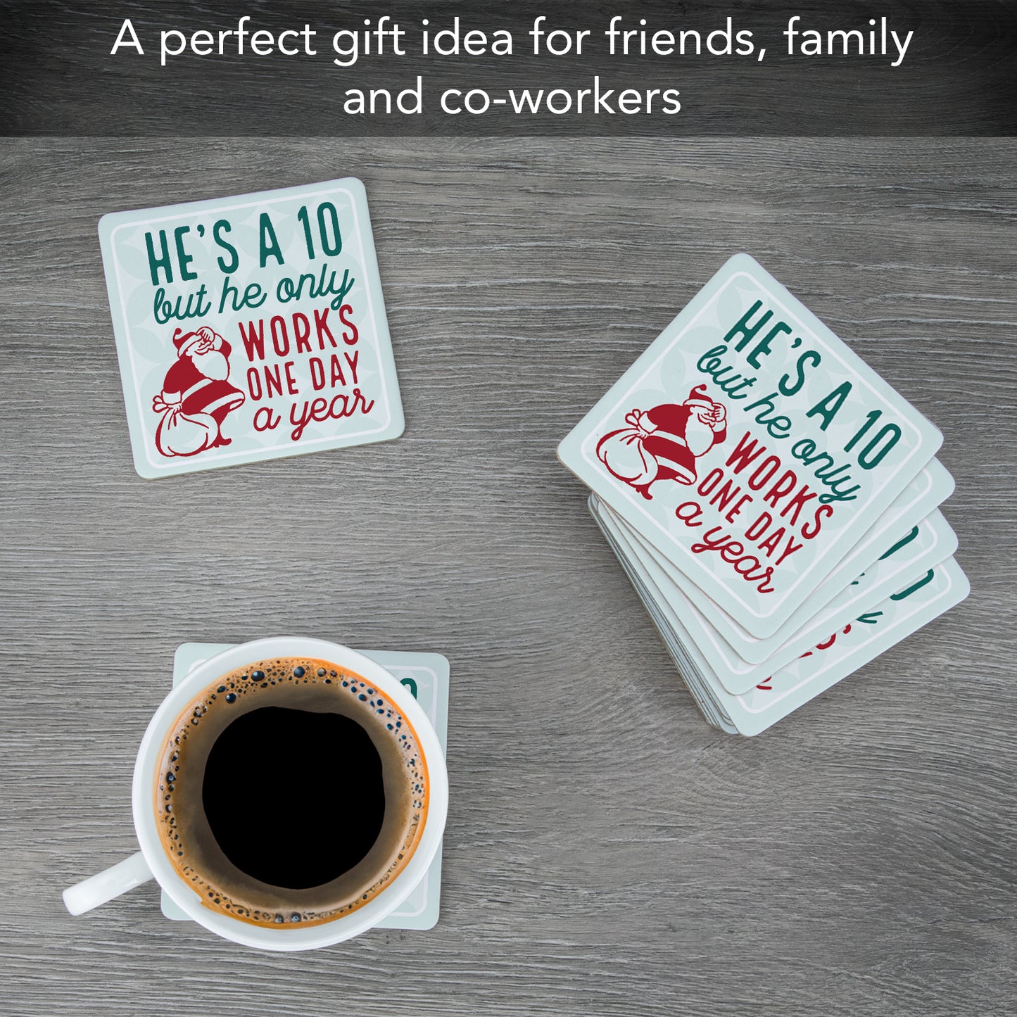 Thirstystone One Day A Year 12-Pack Cork Back Paper Bar Coasters Made in The USA Humourous Quotes Attractive Designs